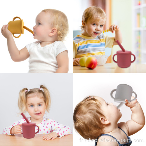 Nouvelle tasse de bébé en silicone pour bébé